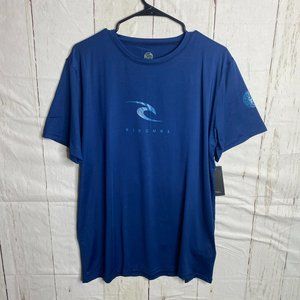 Rip Curl Mens Tee Short Sleeve UPF 50 Blue XL NWT